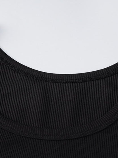 Skull Rhinestone Crop Tank Top