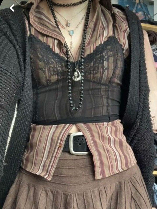 Lace Paneled Mesh Crop Cami Top