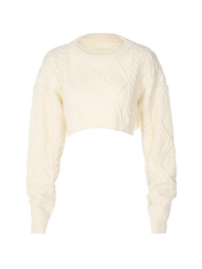 Cable Knit Cropped Sweater
