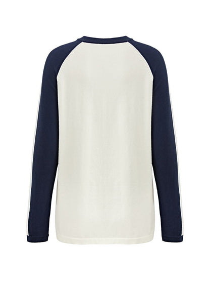 Raglan Sleeve Star Print Pullover Sweater