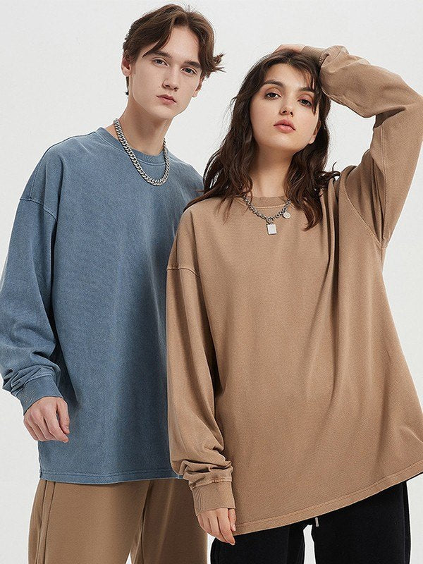 Unisex Vintage Wash Crew Neck Sweatshirt