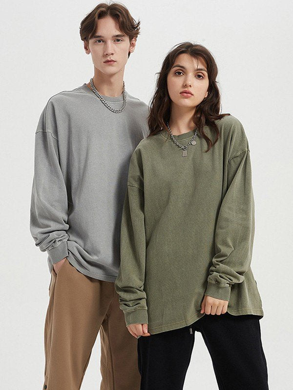 Unisex Vintage Wash Crew Neck Sweatshirt