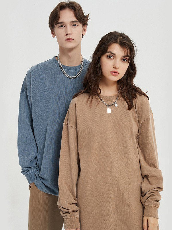 Unisex Vintage Wash Crew Neck Sweatshirt
