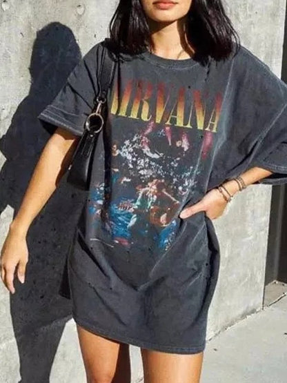Rock Man Graphic Oversized Tee