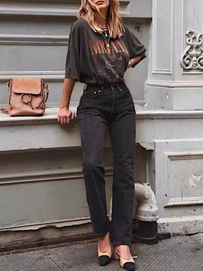 Rock Man Graphic Oversized Tee