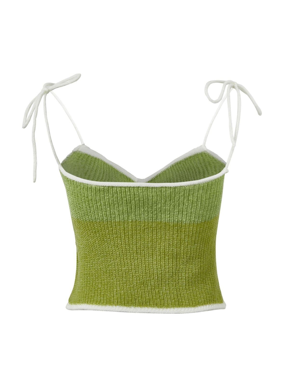 Lace Up Knitted Crop Cami Top