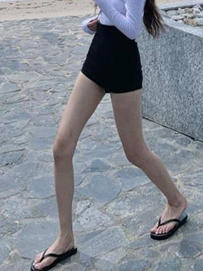 High Waist Stretch Skinny Hot Shorts