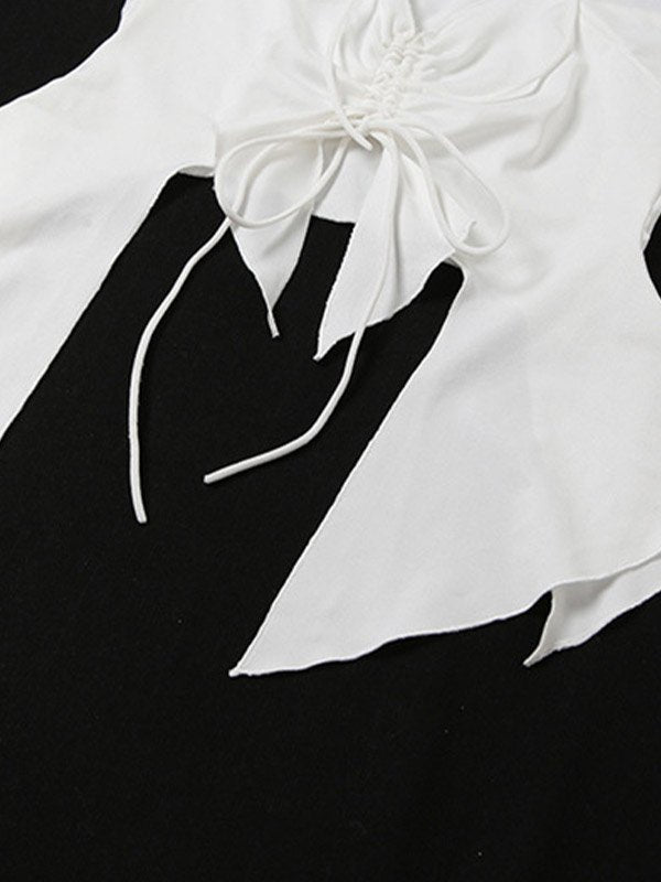Irregular Cutout Halter Cami Top