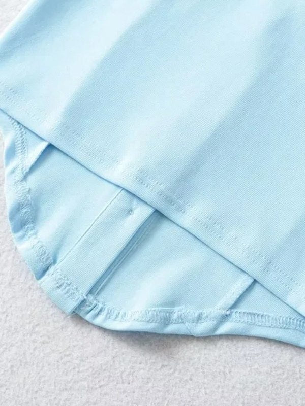 Front Pocket Buttoned Cropped Blouse