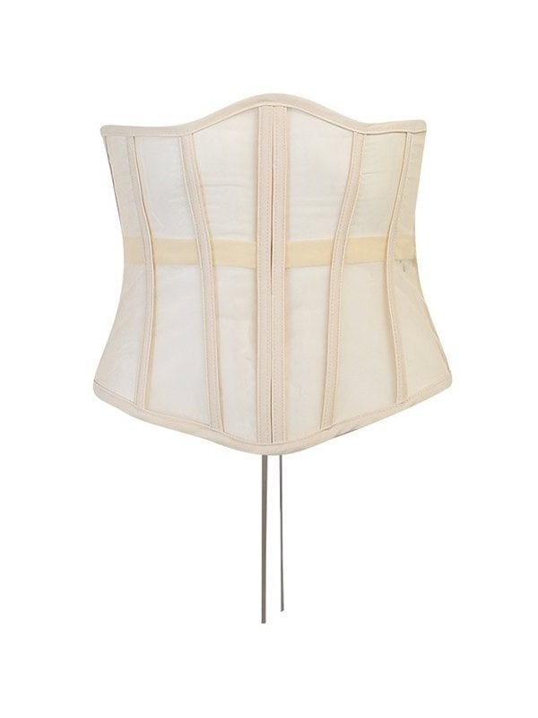 Mesh See Through Straps Corset Top