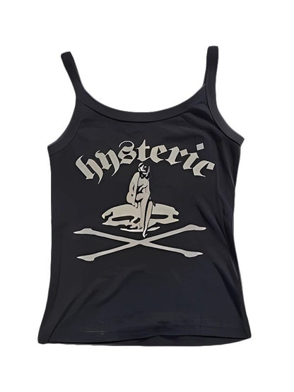 Letter Navel Crop Cami Top