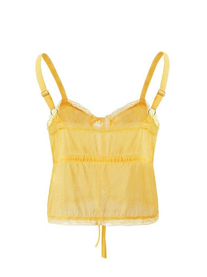 Lace Stitching Lace Cutout Cami Top