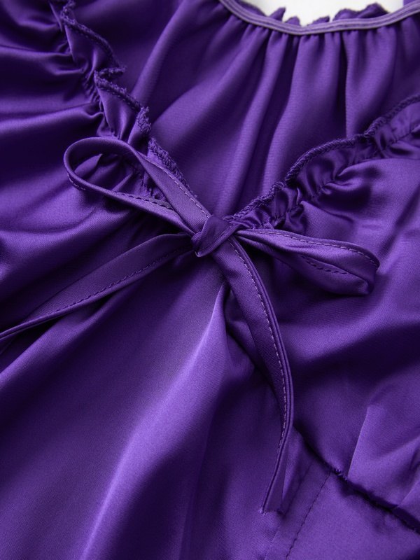 Purple Bow Lace Cami Top