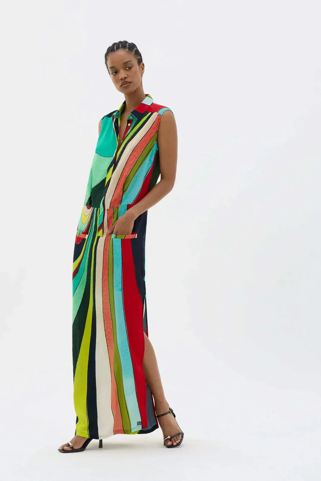 Calmar Printed Sleeveless Maxi Dress