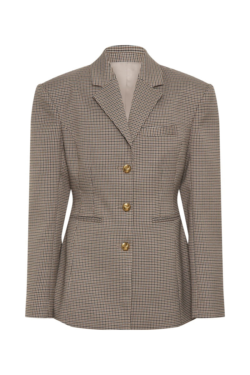 Chaquetas tipo blazer con hebilla de rejilla