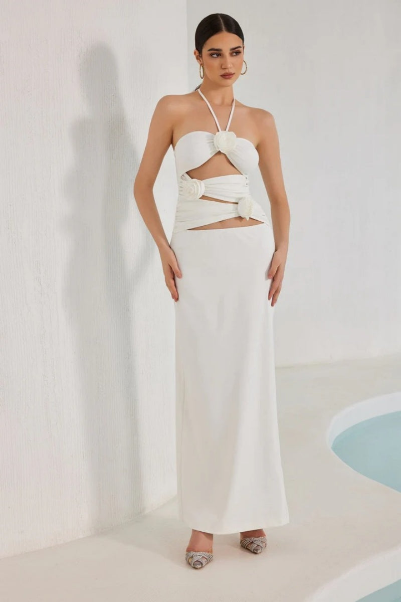 Vestido largo floral Klena