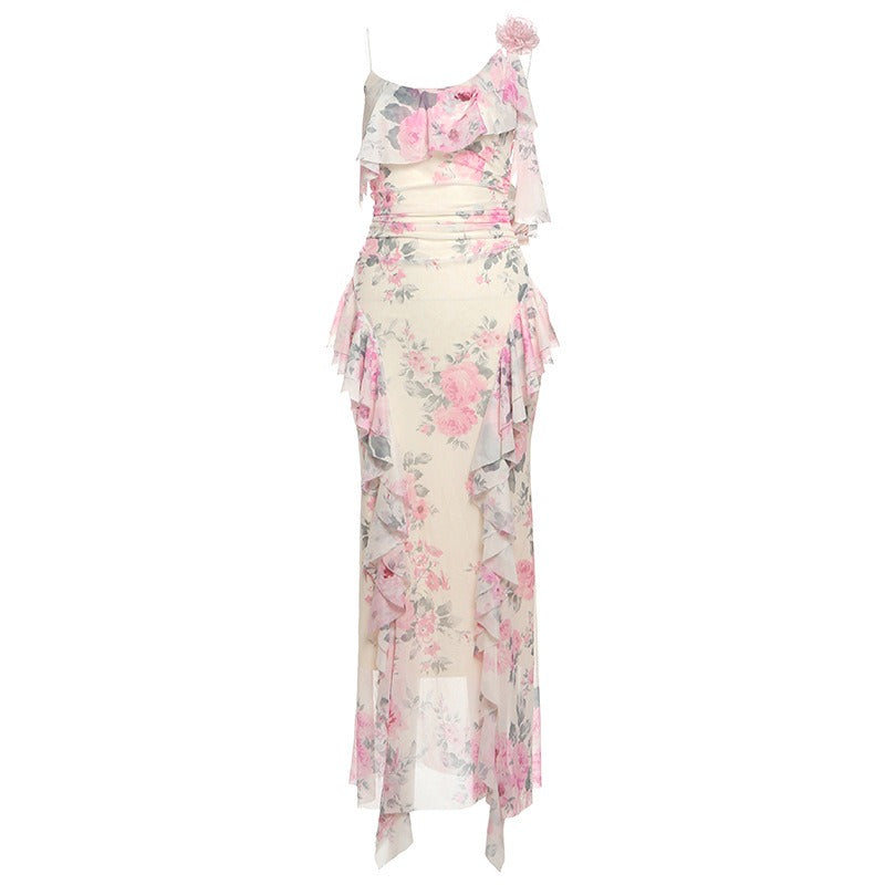 Figure-Hugging Irregular-Shaped Dress
