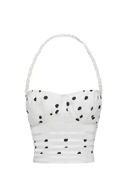 Conjunto a juego con detalle de lunares retorcidos