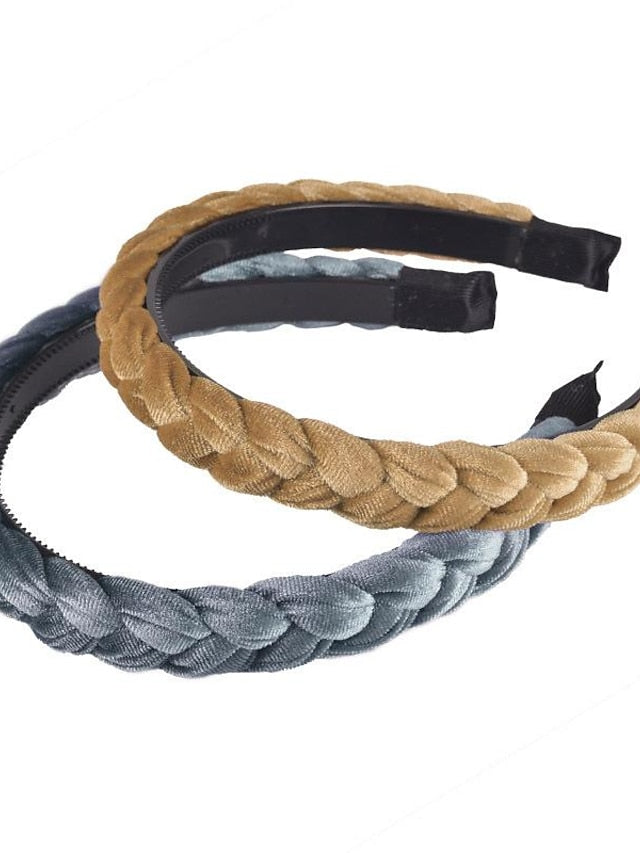 1PC Headbands Headband For Wedding Party Evening Crossover Fabric grey toothed pink toothed wine red toothed for Women