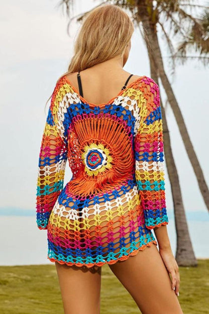 Vestido playero de crochet con halo de Ina