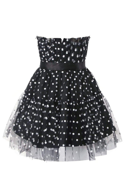 Minivestido Ina de tul con lunares