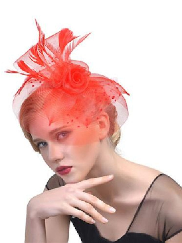 Hair Clip Party Party Solid Color Headwear / Red / Blue / Fall / Winter / Spring for Women
