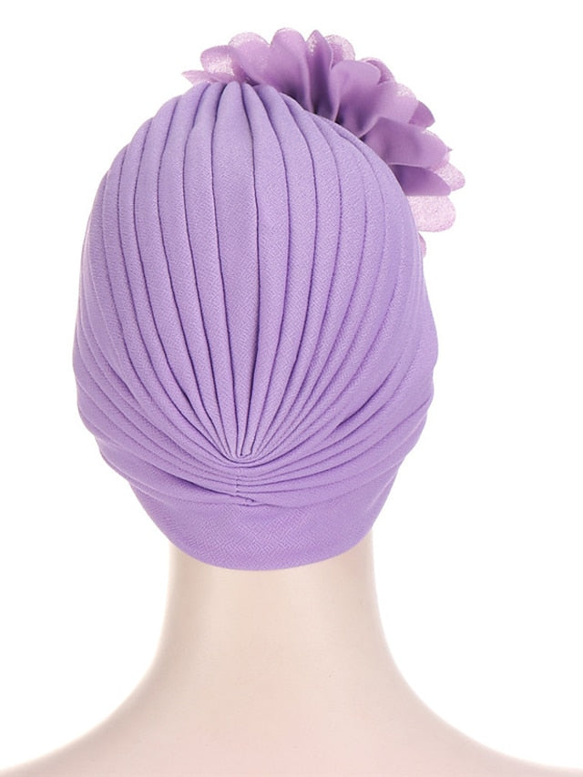 Multi Colors Bandanas Women Stretchy Turban Flower Muslim Hat Headband Wrap Female Hijab Indian Cap Head Wrap for Women for Women