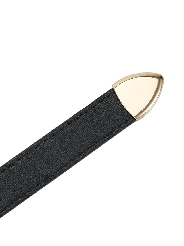 Unisex PU Buckle Belt PU Leather Metal Bucke D-ring Casual Classic Party Daily Violet White Black Silver for Women