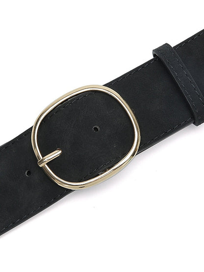 Unisex PU Buckle Belt PU Leather Prong Buckle O-ring Classic Casual Party Work Black White Pink Red for Women