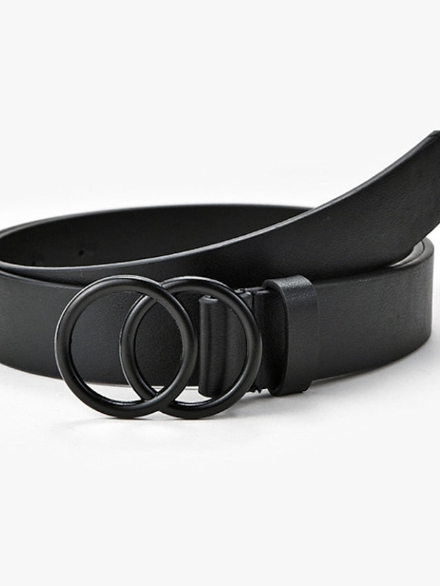 Belt PU Black Brown Waist Belt School Daily Pure Color / Spring / Summer / Fall / Winter / Alloy for Women