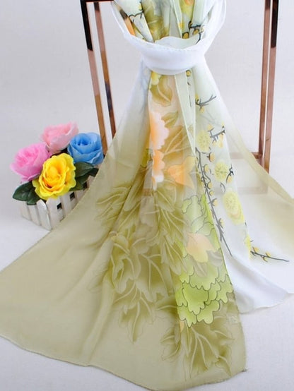 Scarves Daily Holiday Chiffon Vacation Casual Bohemia Sunscreen Outdoor Casual / Daily 1 PC for Women