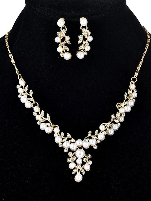 necklace Chic & Modern Party Leaf Jewelry Sets / Wedding / Gold / Silver / Fall / Winter for Women