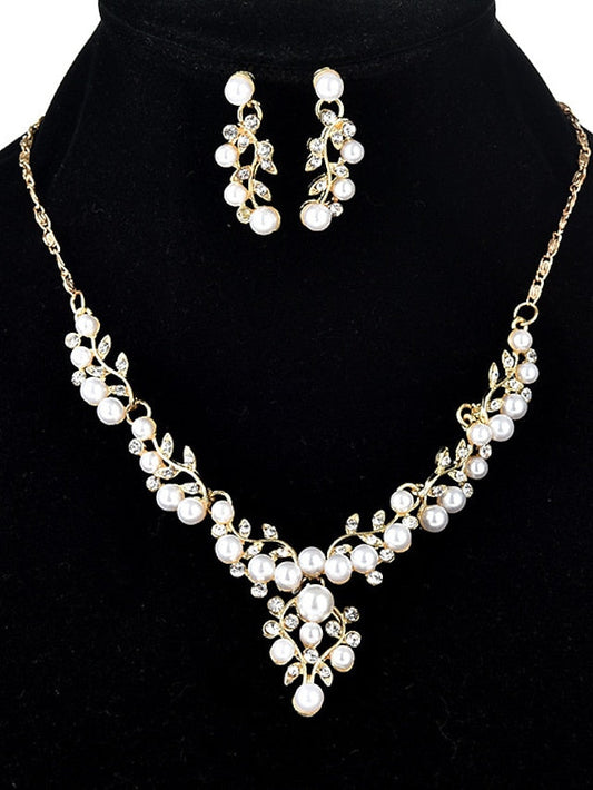 necklace Chic & Modern Party Leaf Jewelry Sets / Wedding / Gold / Silver / Fall / Winter for Women