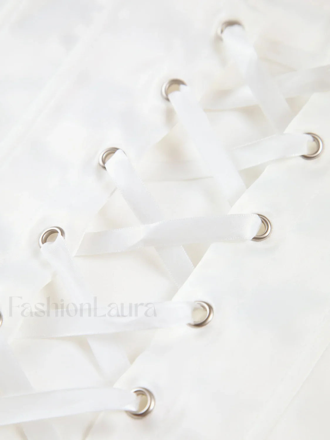 Ivory Glow Tied Trendy Crop Corset Top