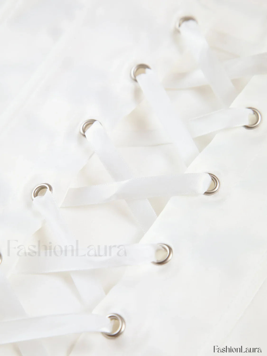 Ivory Glow Tied Trendy Crop Corset Top