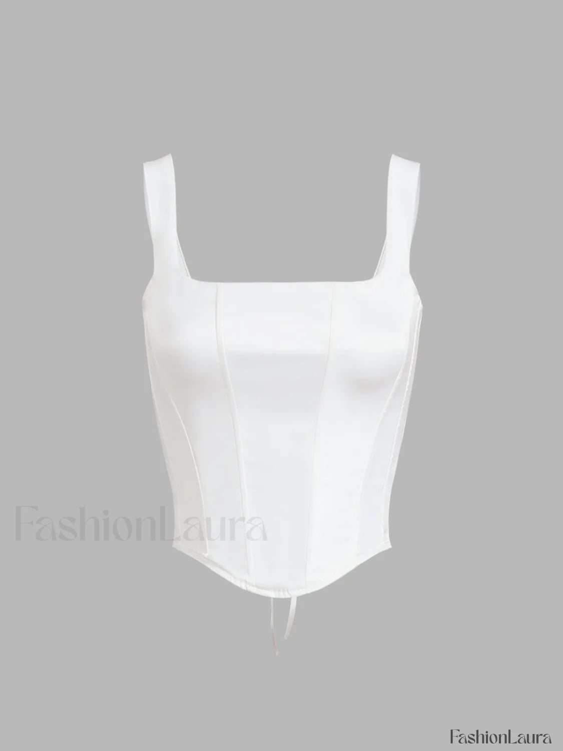 Ivory Glow Tied Trendy Crop Corset Top