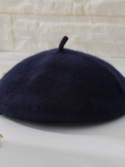 Hat Beret Hat Black Pink Wine Outdoor Street Dailywear Fleece Pure Color Warm Breathable for Women