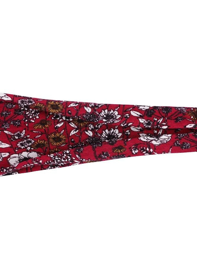 europe and the united states cross-border fashion sports hairband yoga bundle sweat-absorbing headband new ladies wide-brimmed printed headwear for Women