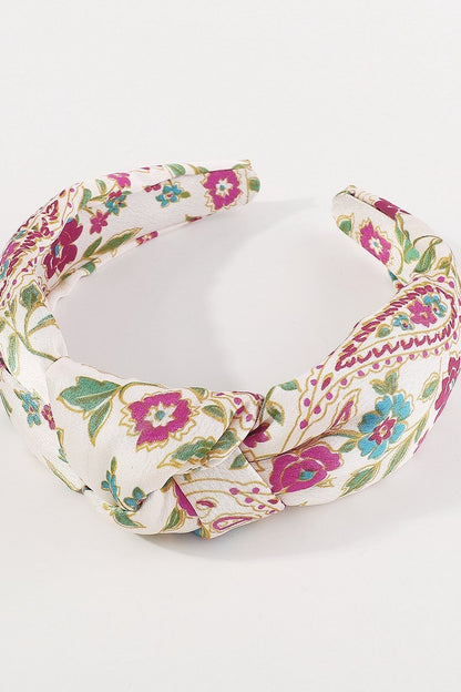 Diadema con nudo jacquard