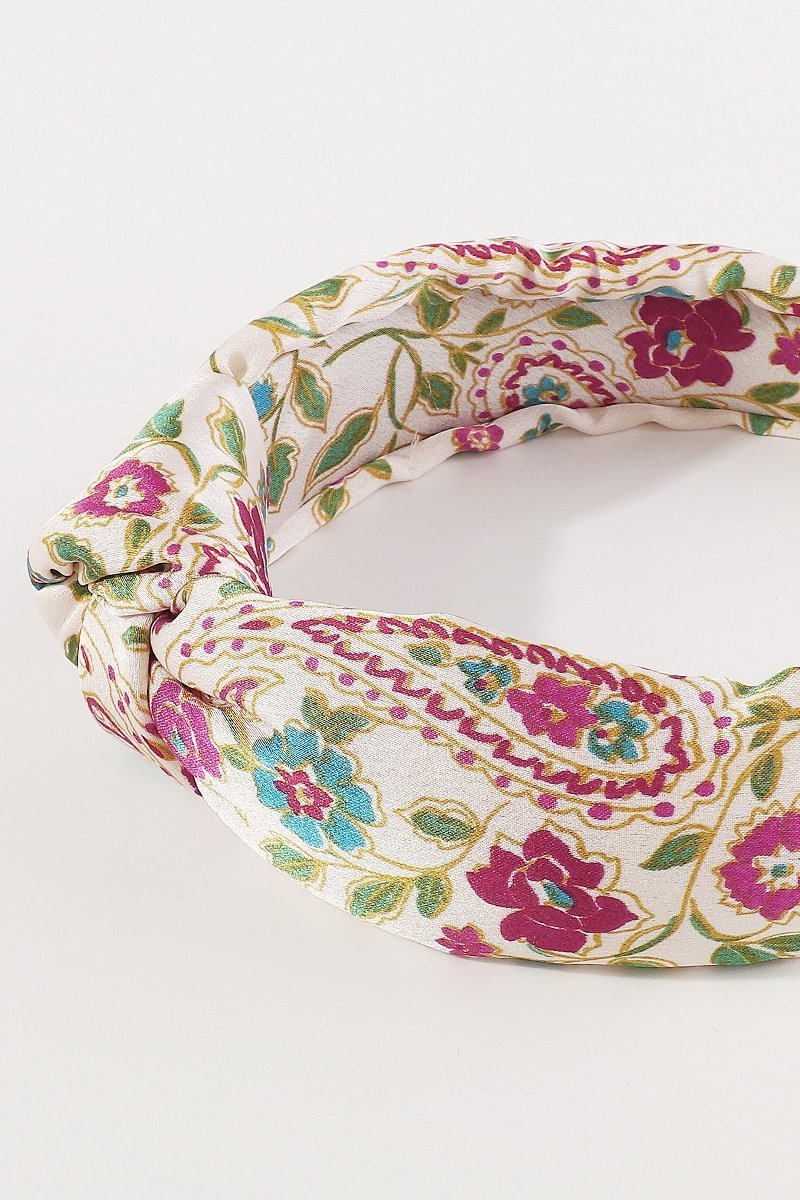Diadema con nudo jacquard