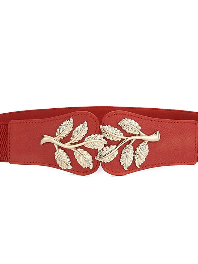 Wide Belt Corset Belt Canvas Metal Bucke Geometric Cord Wowen Formal Daily Holiday White Black Red Navy Blue for Women