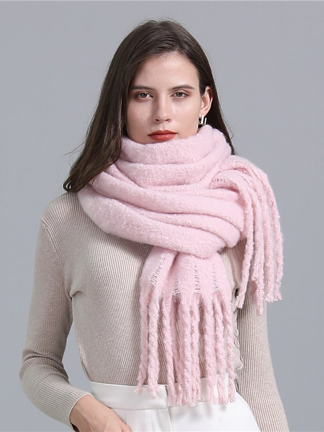 Scarves Daily Holiday Polyester Simple Casual Warm Casual / Daily 1 PC for Women