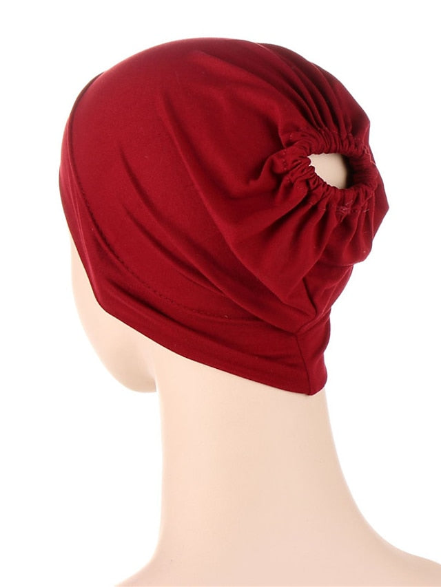 Full Cover Inner Hijab Caps Muslim Turban Hat Islamic Head Scarf Underscarf Bonnet India Hat Muslim Headdress Turbante for Women