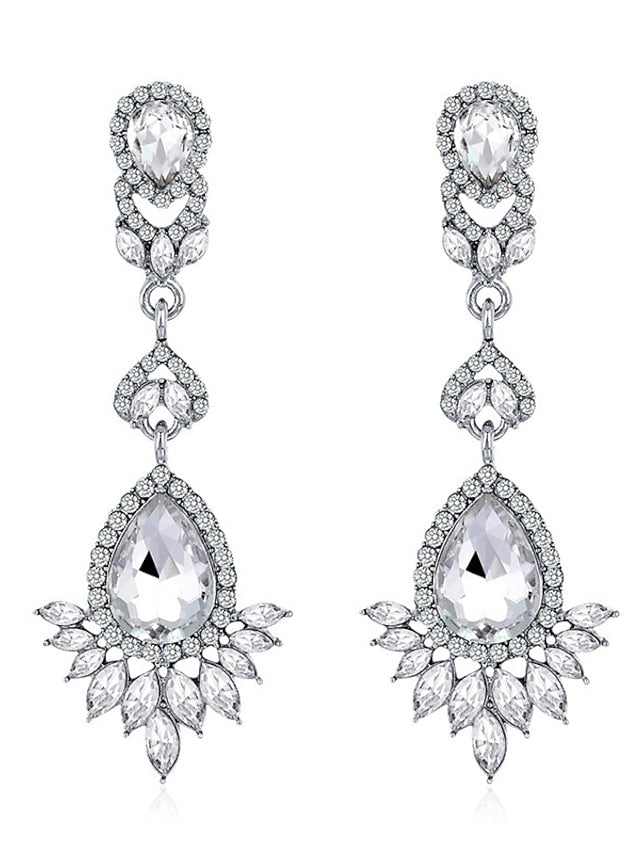 Earrings Chic & Modern Street Flower Earring / Rhinestone / Silver / Fall / Winter / Spring for Women