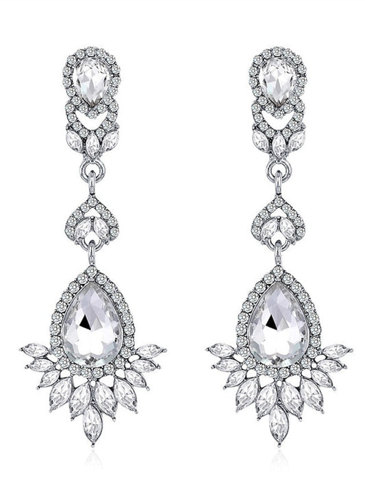 Earrings Chic & Modern Street Flower Earring / Rhinestone / Silver / Fall / Winter / Spring for Women