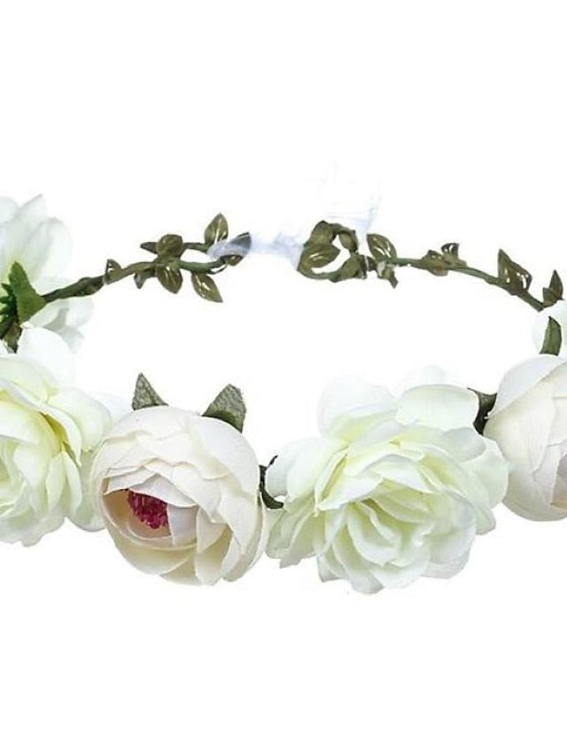 1PC Headbands Headband For Wedding Birthday Fabric 1 White Champagne for Women