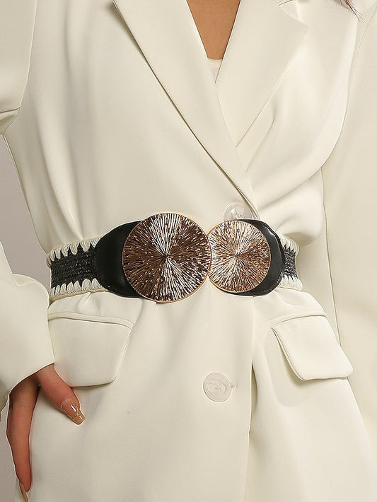 Belt Straw Black And White Skinny Belt Outdoor Dailywear Multicolor for Women