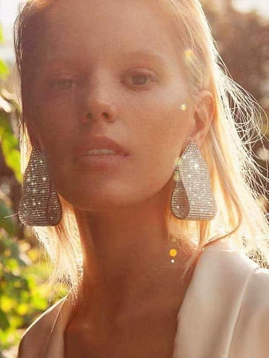 Earrings Long Believe Forever Imitation Diamond Earrings Jewelry Silver / Rose Gold / Gold For Wedding Party Holiday Prom for Women