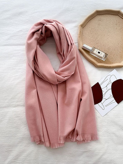 Shawls & Wraps Party Black Scarf Pure Color / Basic / Red / Fall / Winter / Imitation Cashmere for Women