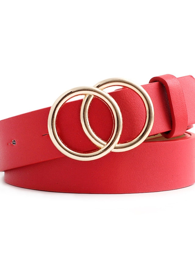 Waist Belt Party Wedding Street Daily Black White Belt Pure Color Red Fall Winter Spring Summer for Women